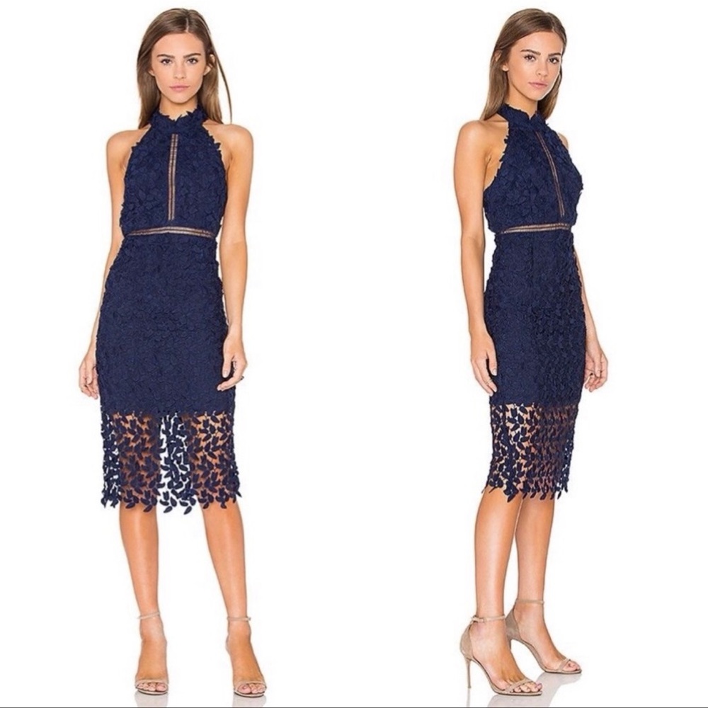 Gemma Halter Lace Sheath Dress